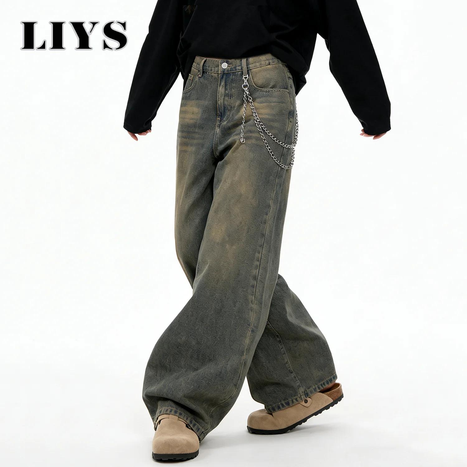 Jean Baggy rétro américain à jambes larges pour hommes, Streetwear coréen en détresse y2k, vêtements