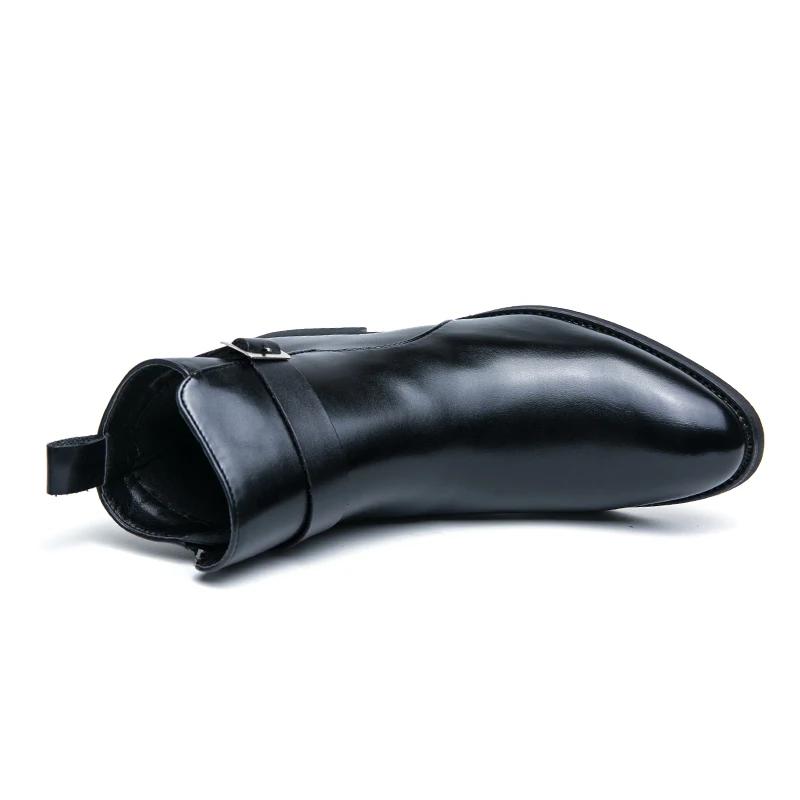 Bottines d'équitation britanniques imperméables pour hommes, chaussures montantes décontractées et p
