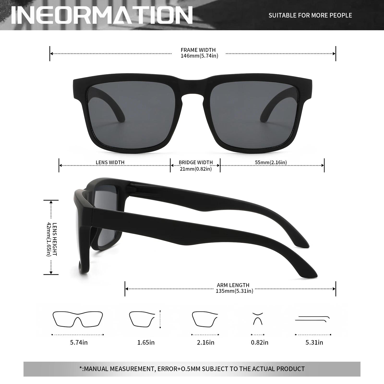 Lunettes de soleil de sport carrées 4 pièces avec motif de temple de créateur - UV400 pour hommes et