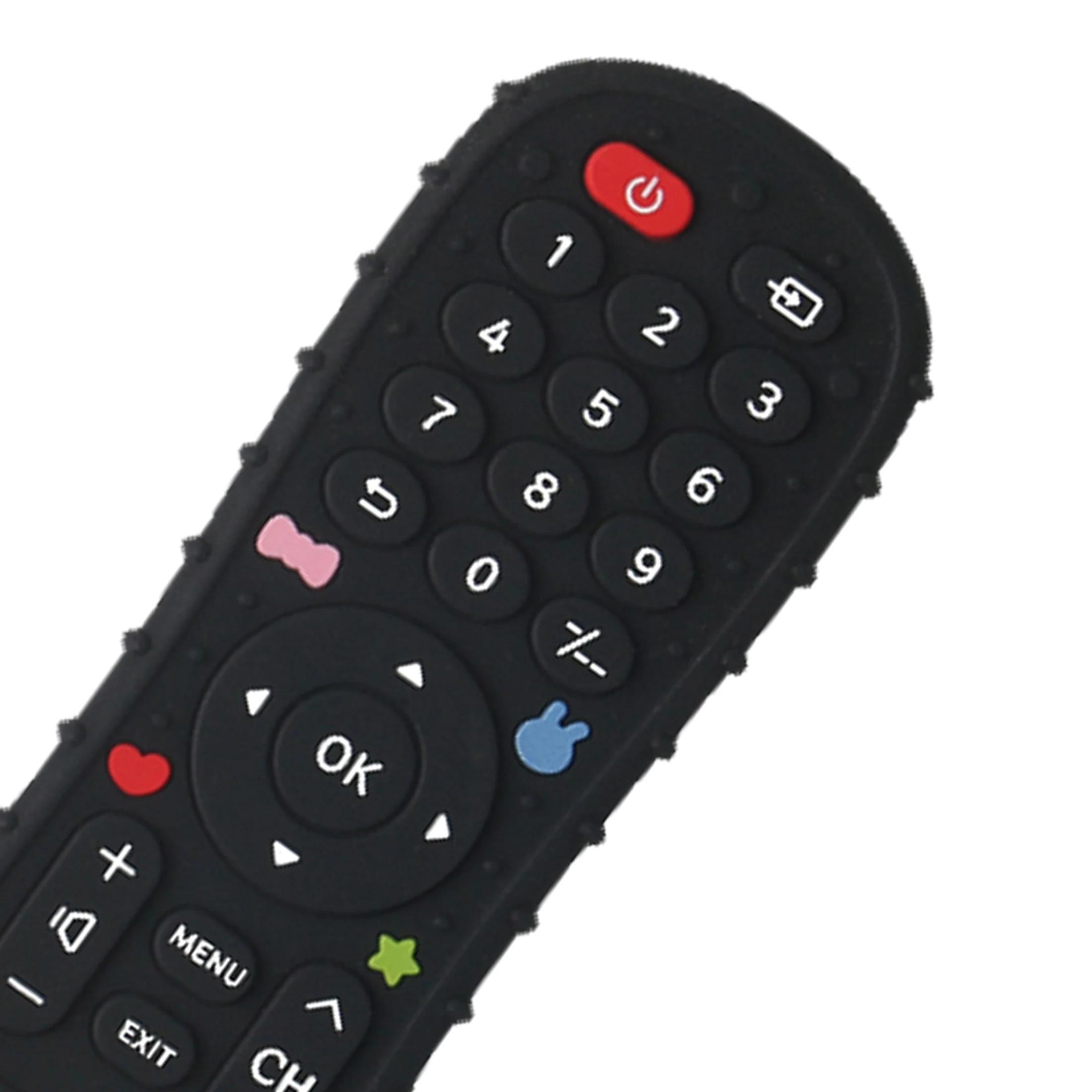 1PC Silicone bébé jouets TV télécommande forme anneau de dentition jouet sans BPA Silicone dentition