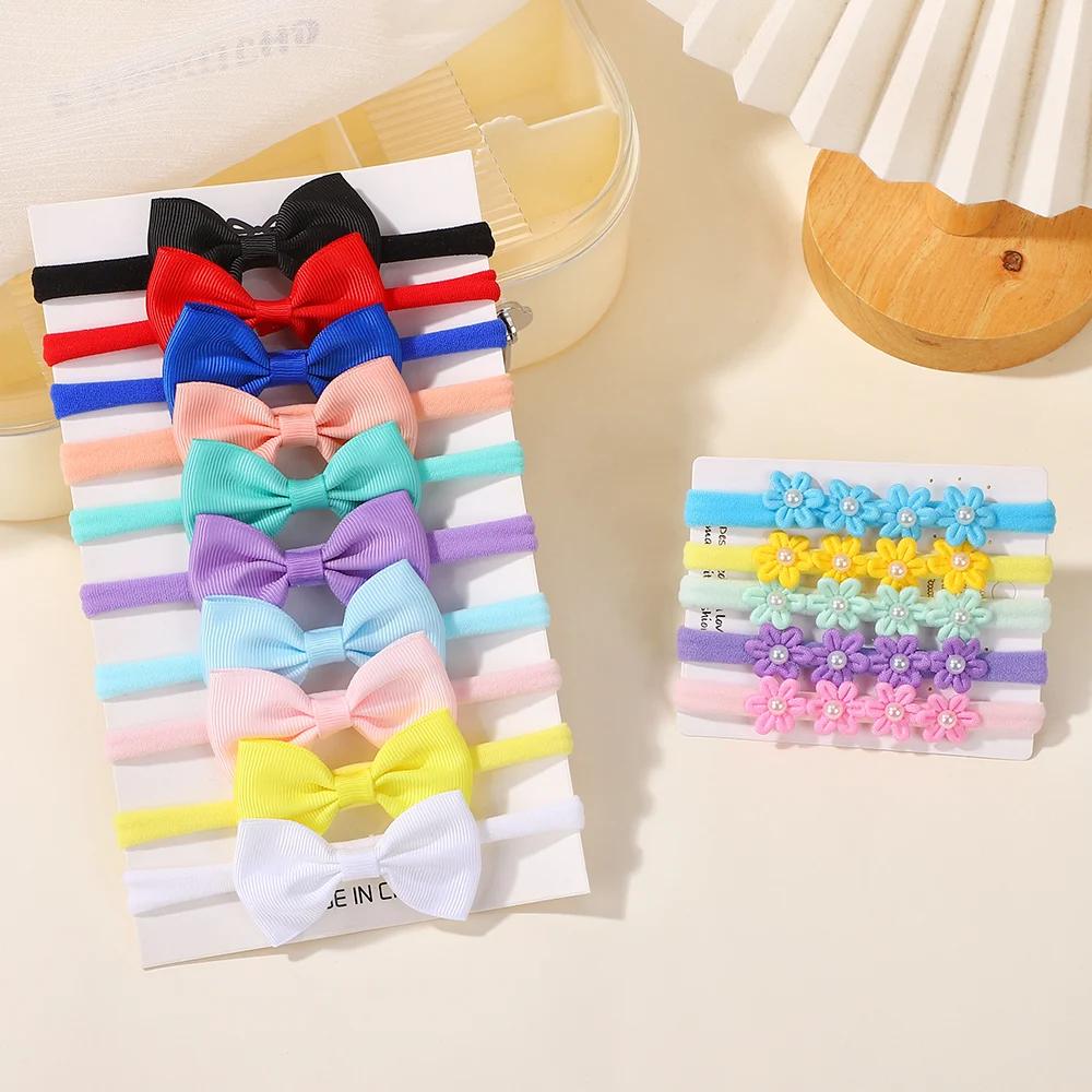 15 pièces/ensemble mignon doux nœud papillon bandeau pour bébé filles élastique fleur arcs bandeau i