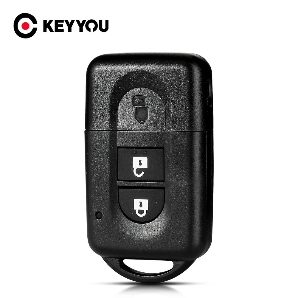 KEYYOU – coque de clé télécommande à 2 boutons, pour Nissan Micra x-trail Qashqai Juke Duke Pathfind
