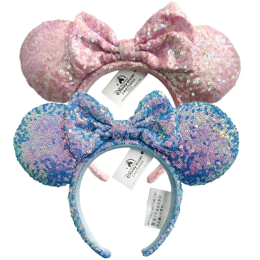 Mickey Mouse bandeau bleu rose paillettes oreille noël Halloween fête coiffure Cosplay adulte/enfant