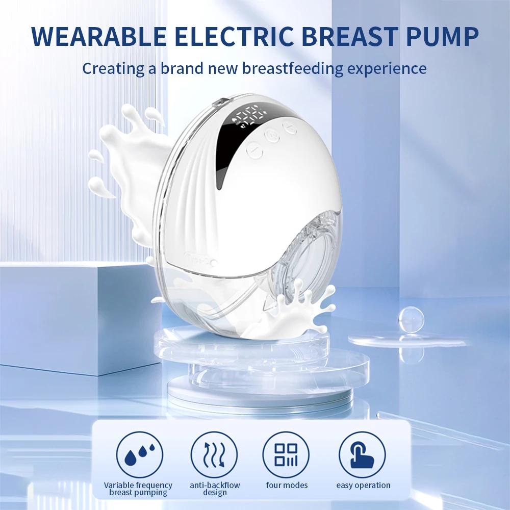 Tire-lait électrique portable 210ML mains libres - 4 modes 12 niveaux sans BPA avec écran LED