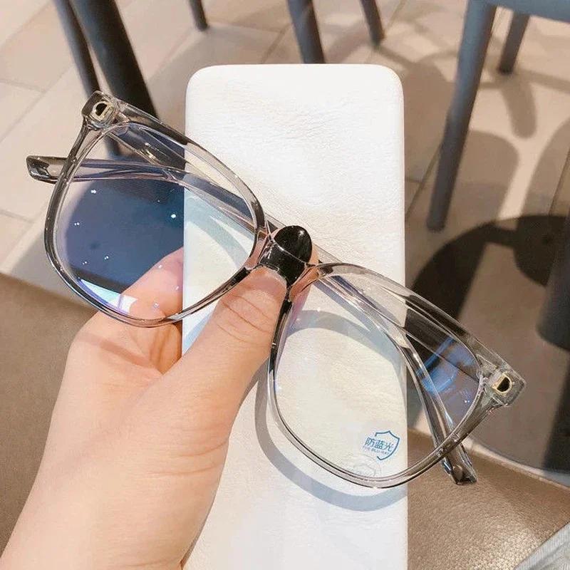 Lunettes de myopie à grande monture pour femmes, Anti-lumière bleue, protection des yeux, pour ordin