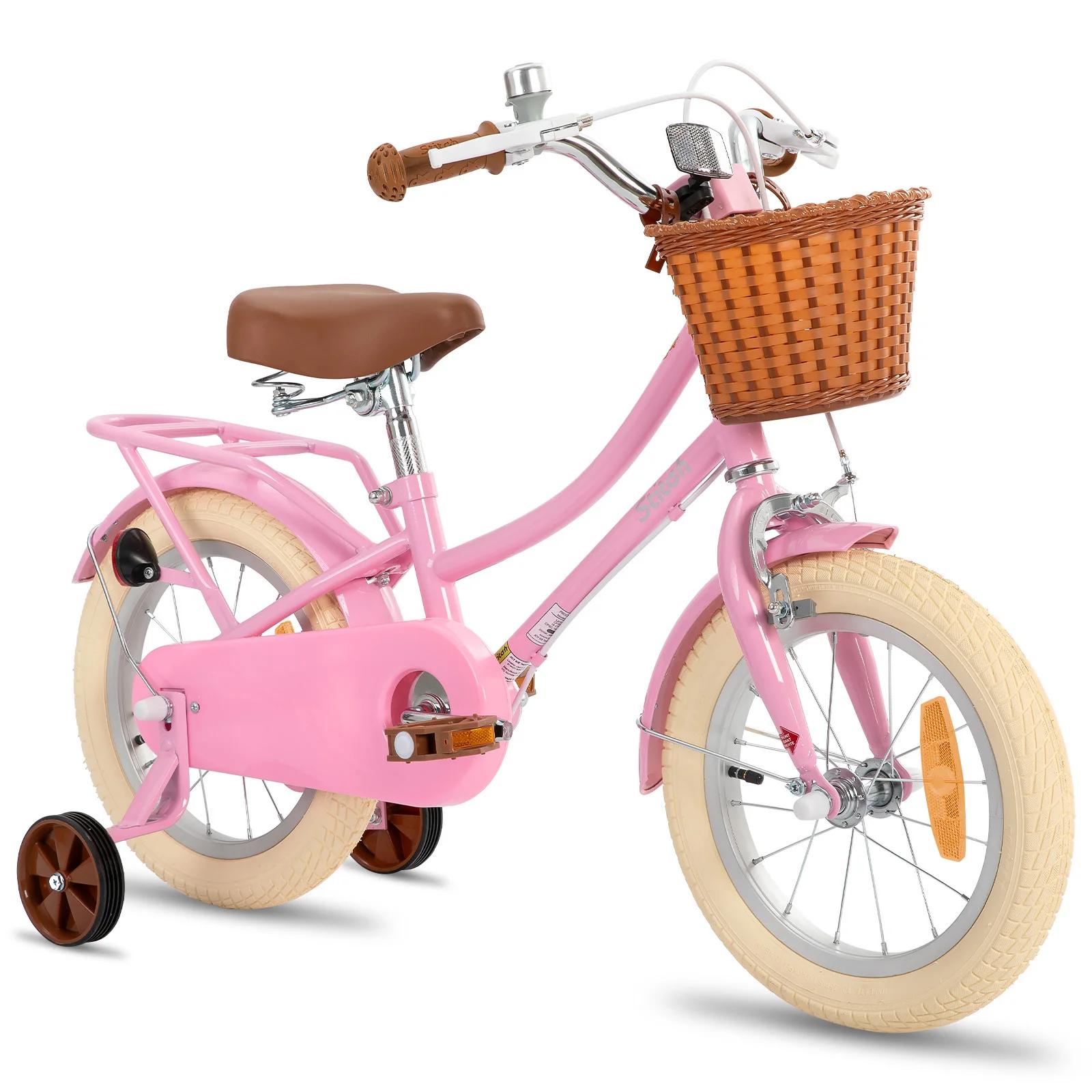 Vélo pour enfants STITCH Manchi 18 pouces avec panier - Roues stables filles/garçons 2 à 9 ans - Modèle 12 14 16