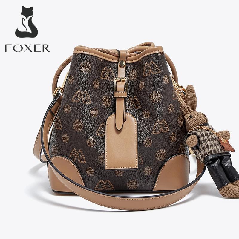 FOXER femmes mode sac à bandoulière seau épaule sac à main sac à main pour dame cadeau pour femme pe