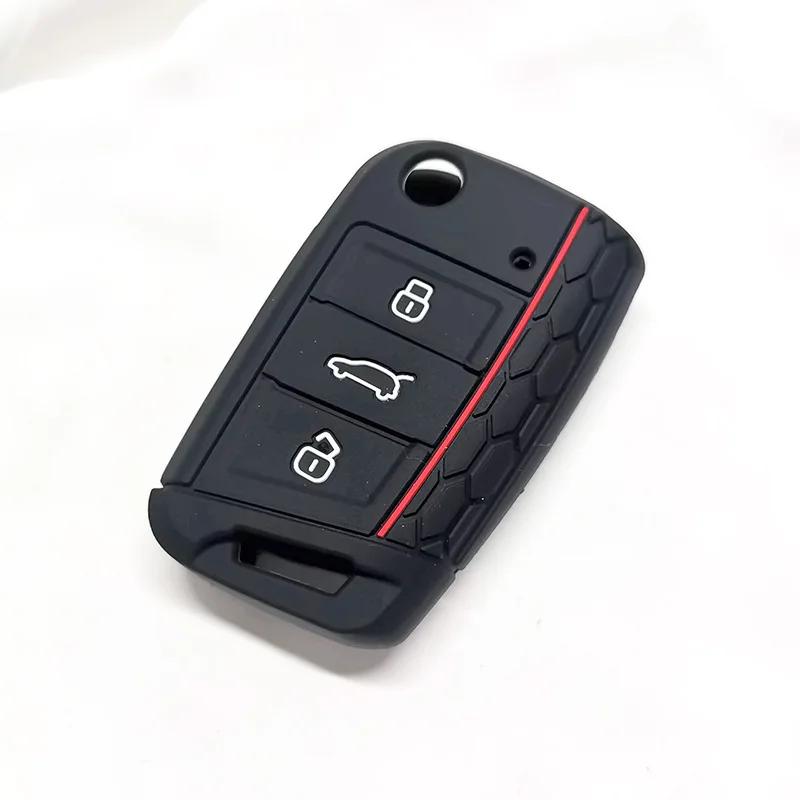 Étui pour clé VW Golf 7 GTI POLO t-cross t-rock Touran Tiguan Skoda Octavia Rapid Kodiaq Fabia Seat
