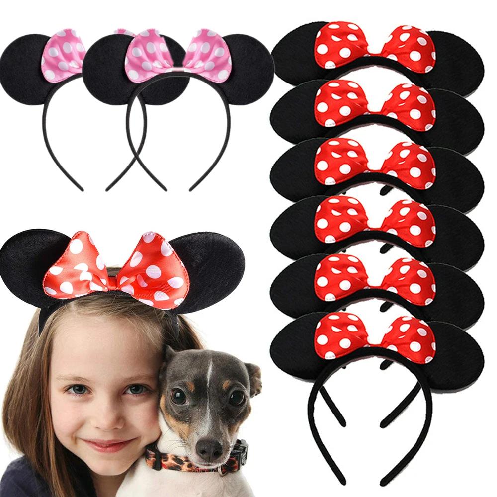 12 pièces en gros femmes fille souris oreilles bandeaux cheveux cerceau fête Cosplay arcs bandeau ch