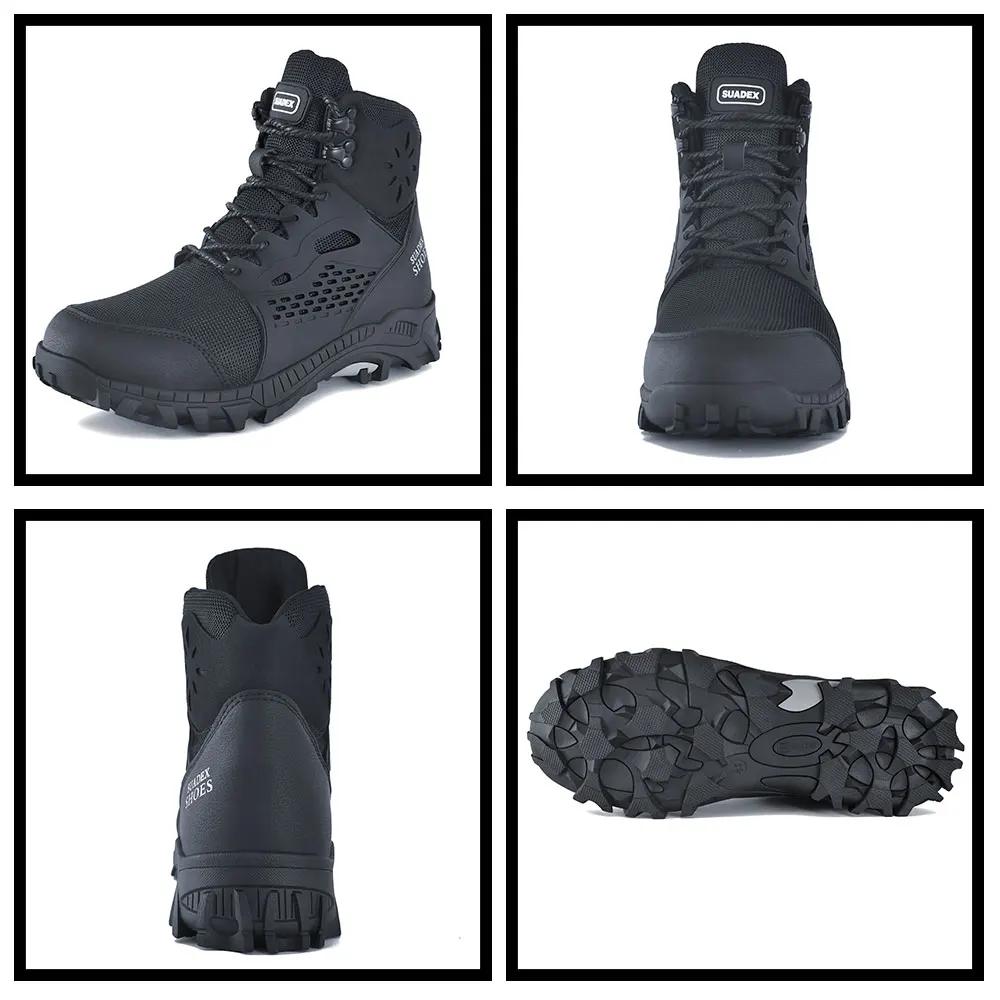 SUADEX-Bottes de sécurité l's pour hommes et femmes, chaussures de travail en acier anti-écrasement,