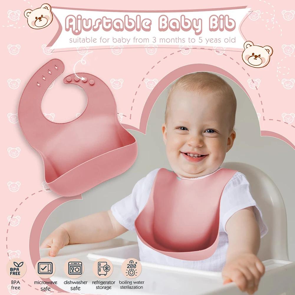 Ensemble de vaisselle en Silicone pour enfants, 6/8 pièces, vaisselle, ventouses, fourchettes, cuill