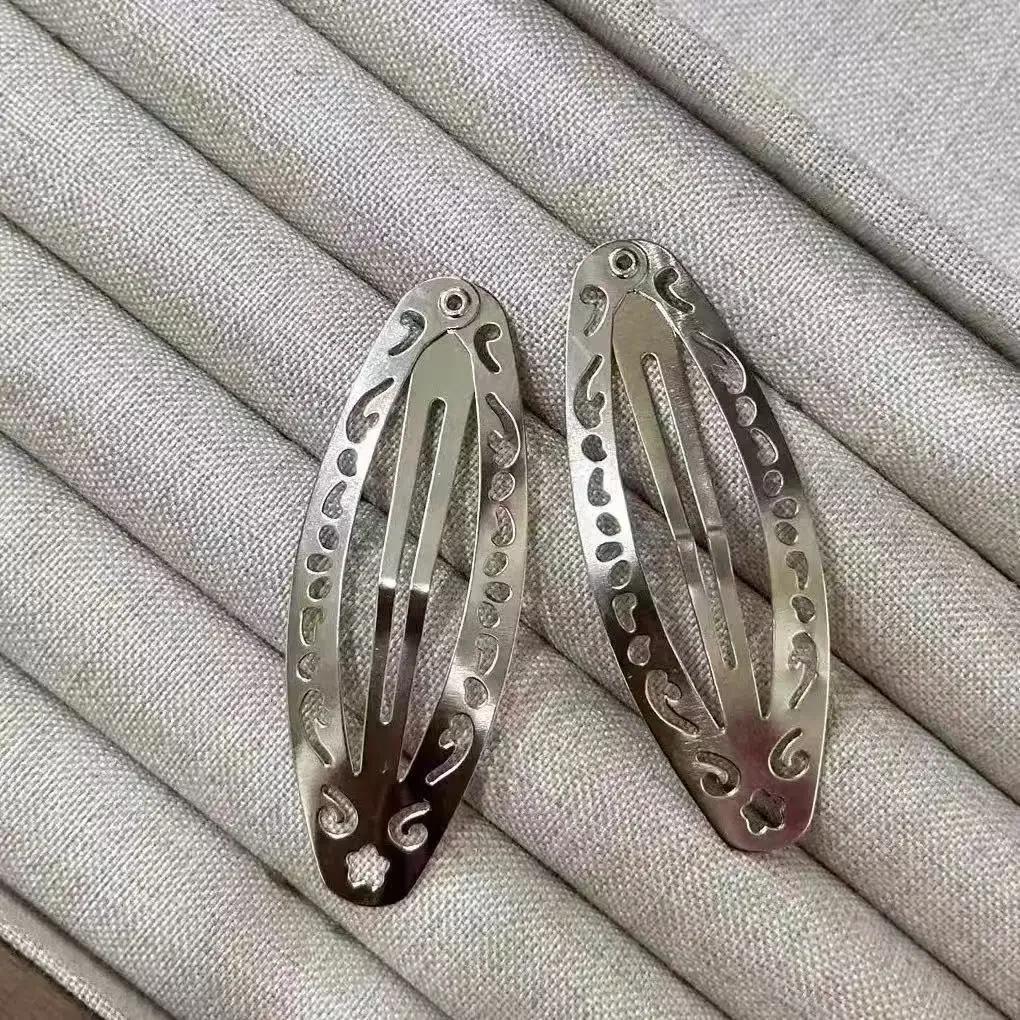 Pinces à cheveux en métal pour femmes de style Y2K, lot de 4/2 pinces à bord BB à la mode pour un us