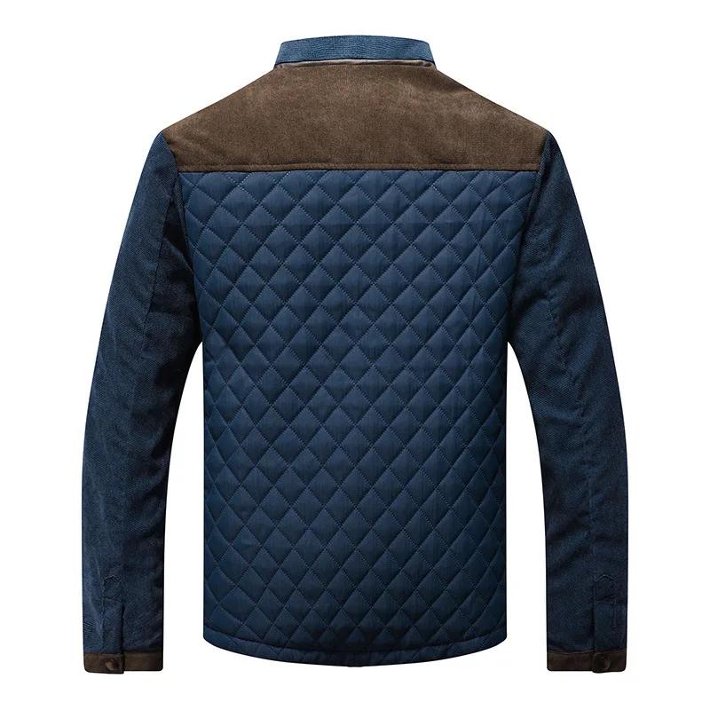 Veste de baseball à col montant pour hommes, patchwork, coupe couvertes, vêtements d'extérieur décon