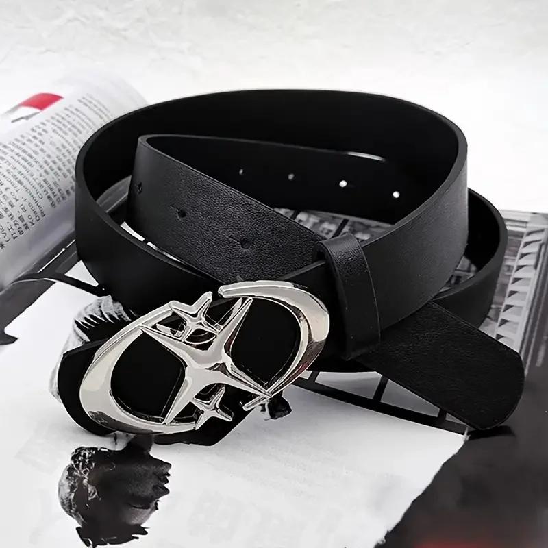 Ceinture élégante à boucle métallique croisée ovale – Durable, simple et universelle compatible – Id
