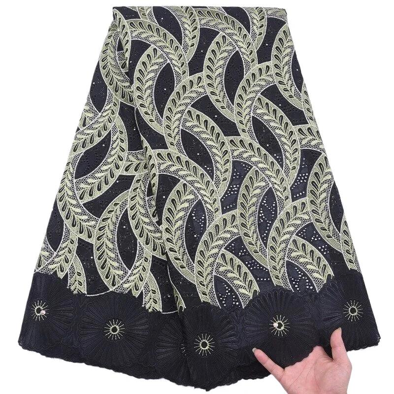 NigWin-Tissu Africain en Dentelle de Coton Suisse Tyys, Haute Qualité pour Robe de Soirée Française,