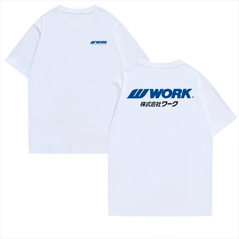 T-shirt homme 2026 NewSummer WORK à manches courtes, style classique, avec motif de sponsor de cours