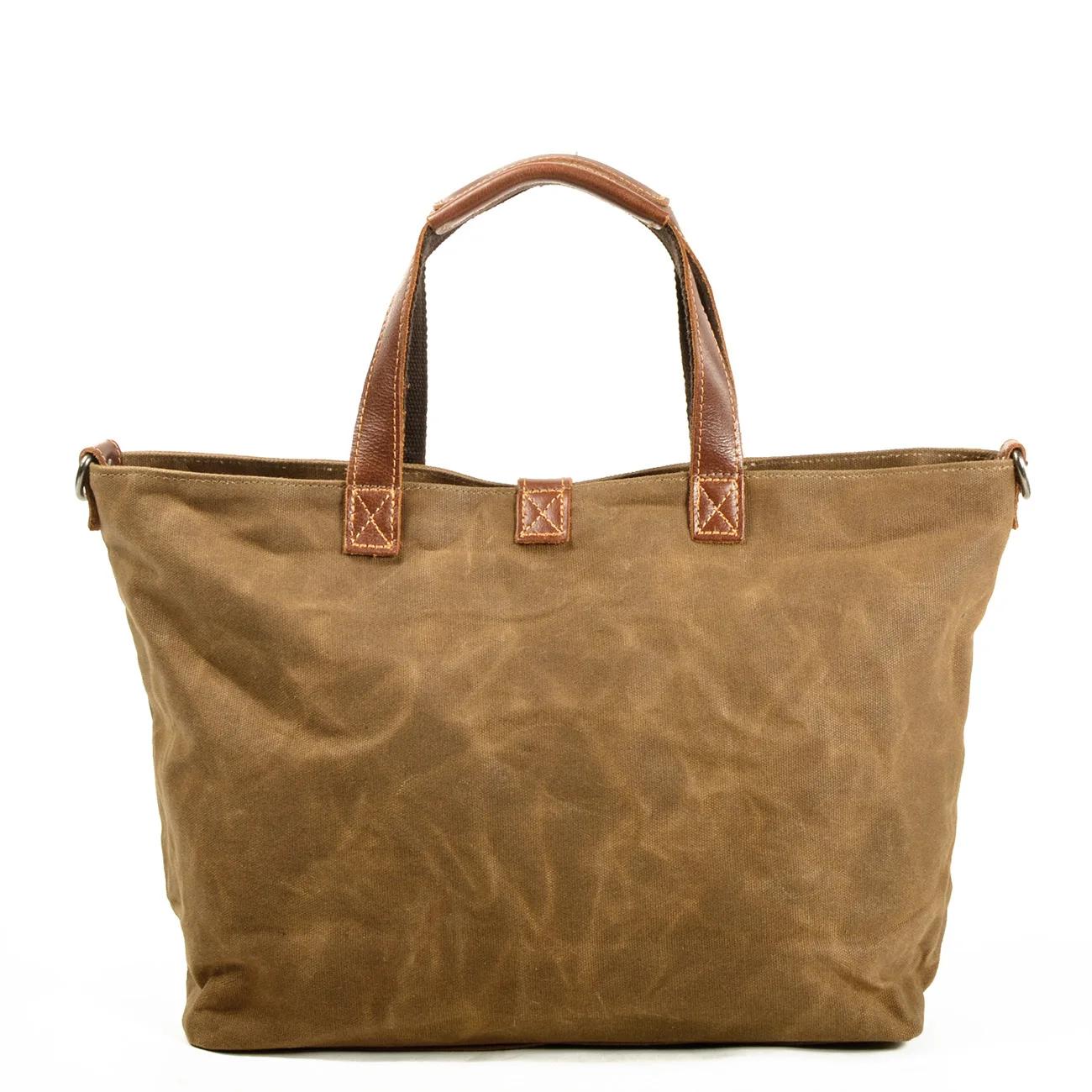 Sac à bandoulière en toile pour hommes et femmes, sac à main simple, horizontal, monochromatique, ré