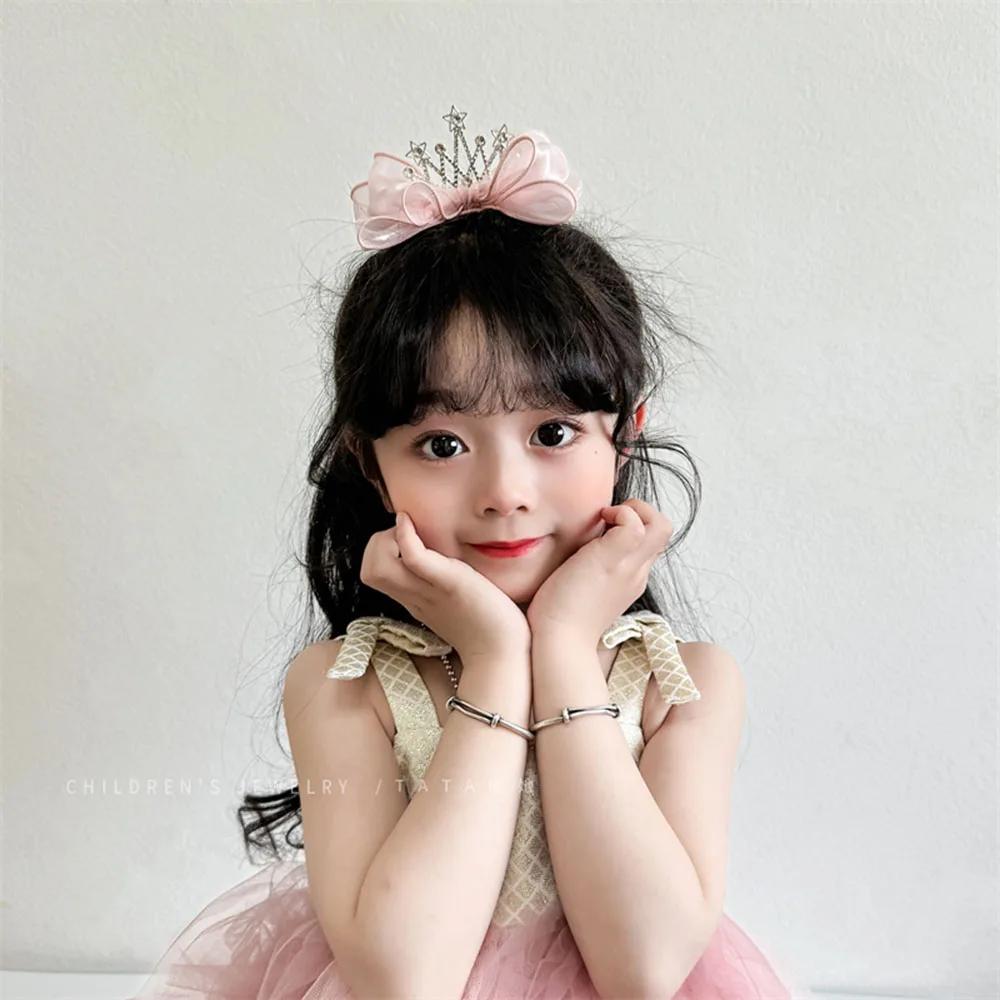 Épingles à cheveux princesse gros nœuds pince à cheveux enfants couronne ruban bec de canard pince f