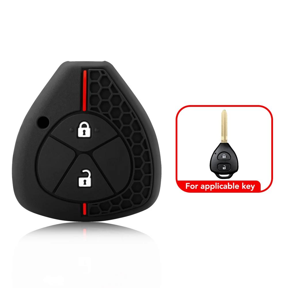 Siicone housse de clé de voiture pour Toyota Auris HiLux Corolla Fortuner Prado Verso Camry Reiz Yar