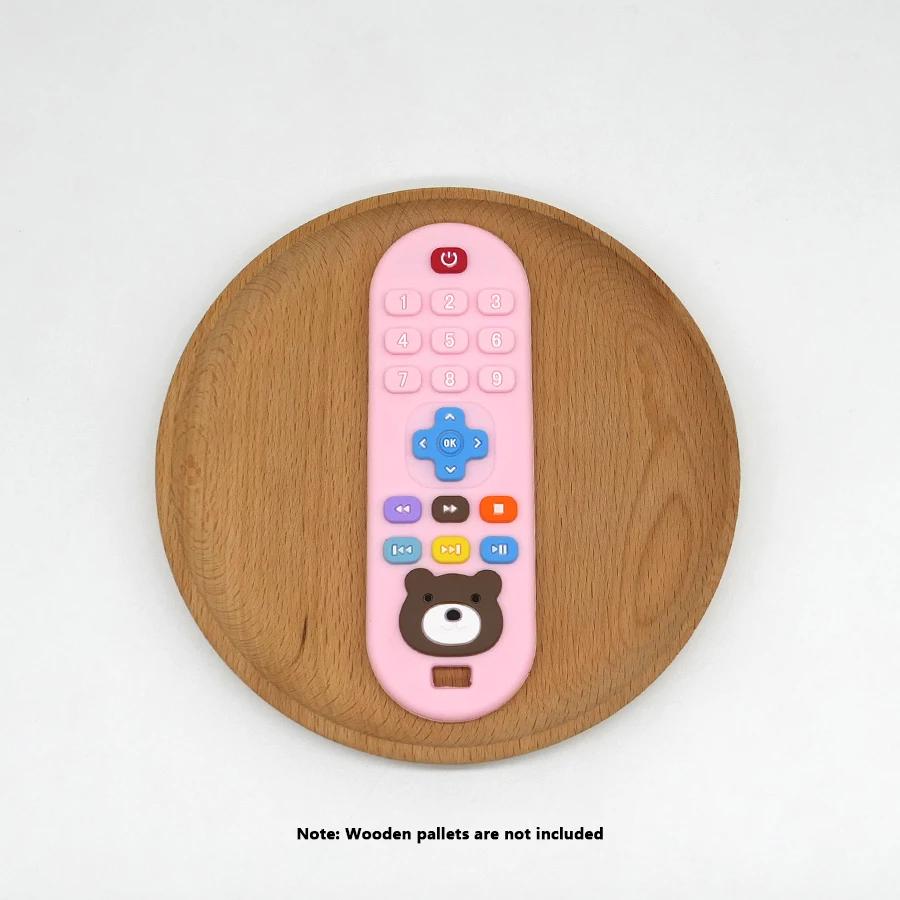 1/4 pièces enfants dentition télécommande silicone matériel bébé jouets de dentition simulation télé
