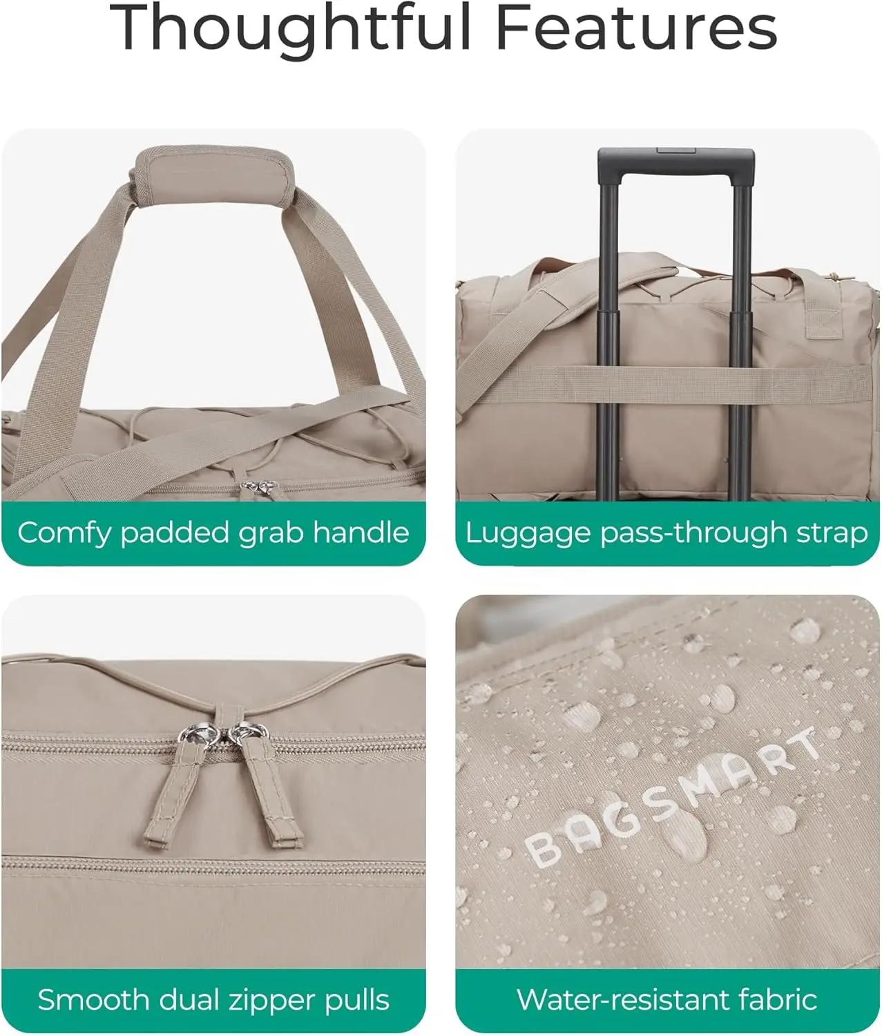 BAGSMART Sac de sport 4 en 1 pour femme et homme Sac de sport léger TSA avec compartiment à chaussur