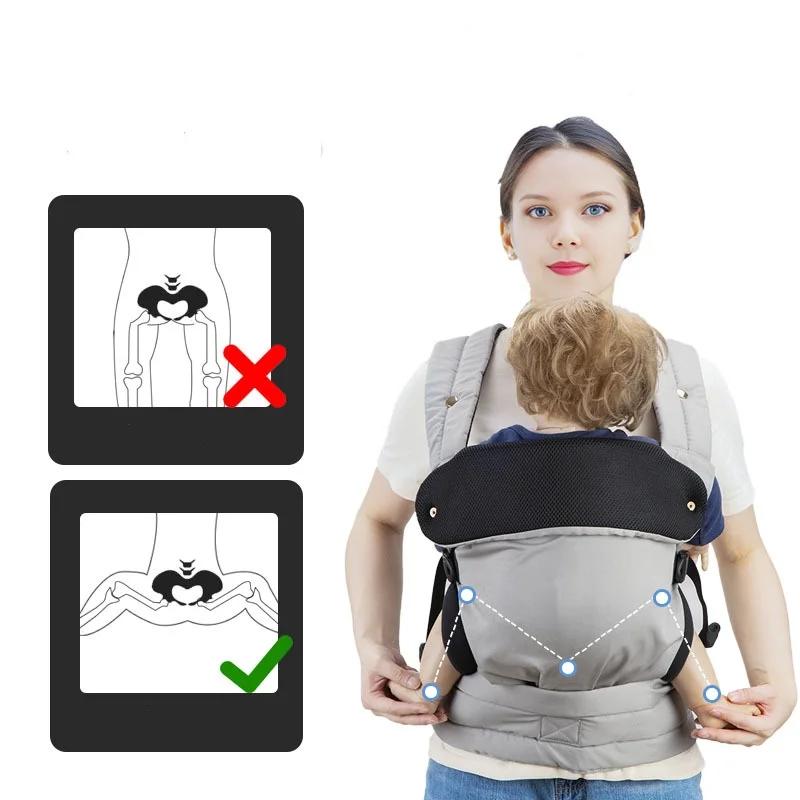 Porte-bébé pour nouveau-né à tout-petit, porte-bébé confortable (7-44 lb), avec crochet et boucle po