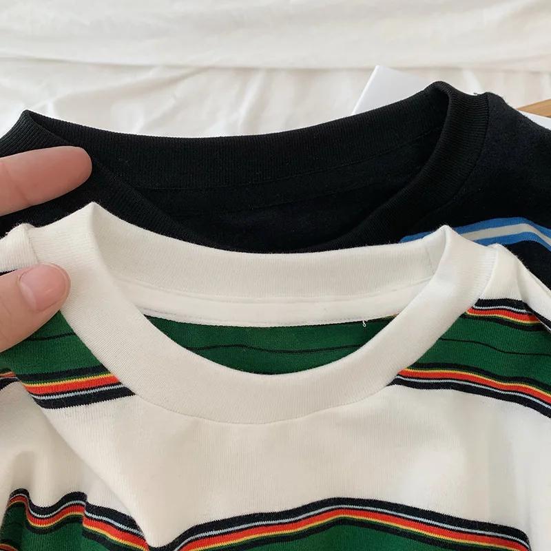 2025 automne enfants vêtements filles manches longues chemises à bascule Cool garçons rayure coton T