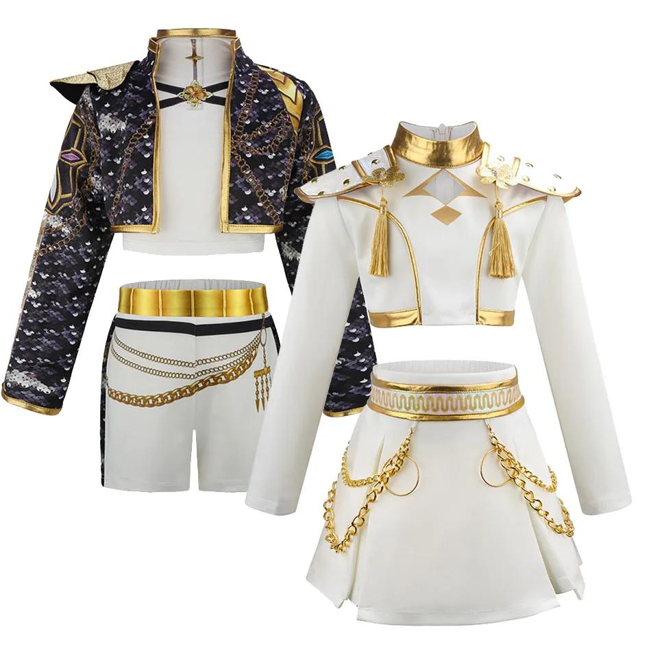 Costume Halloween K-POP chasseuse démoniaque Zoe Cosplay 3 pièces noir - Robe spectacle filles