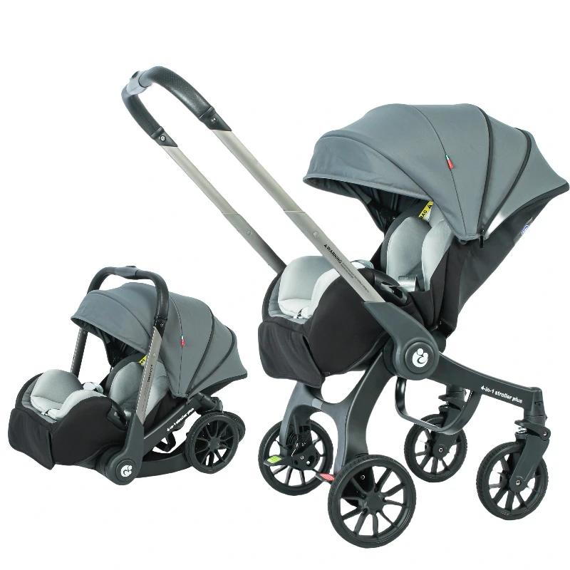 2025 nouveau bébé poussette 4in1 multifonctionnel nouveau-né bébé poussette 3in1 pliable panier Type