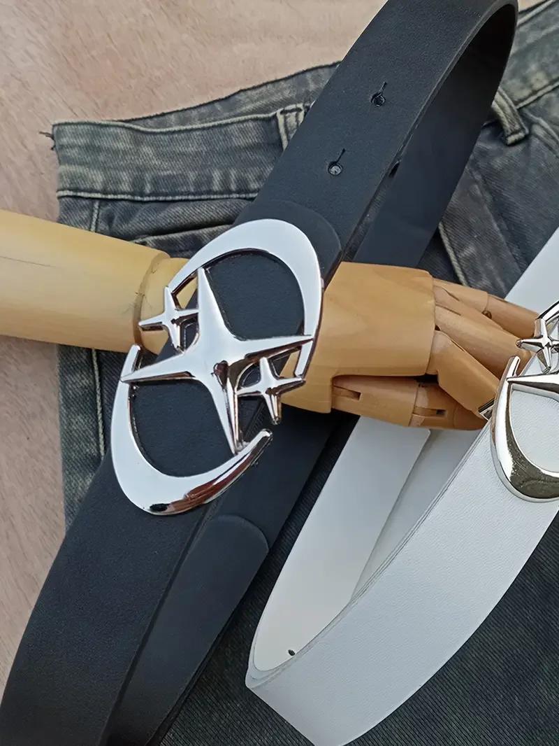 Ceinture élégante à boucle métallique croisée ovale – Durable, simple et universelle compatible – Id