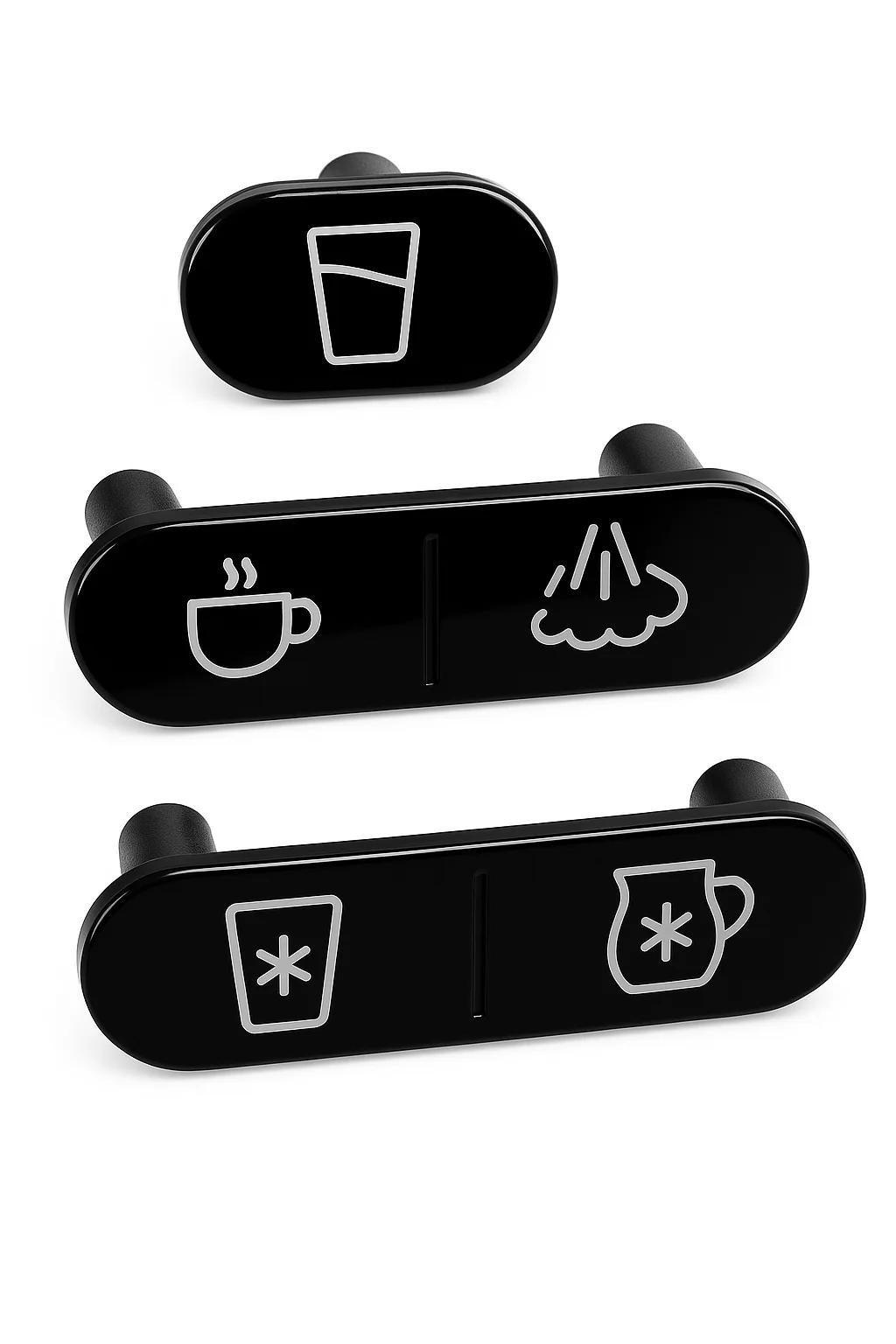 Set de boutons noirs pour Virgin Pure T7, Primo, Strauss T7, Tana Bar, Ikija M7, Tami 4 Systemtenik,