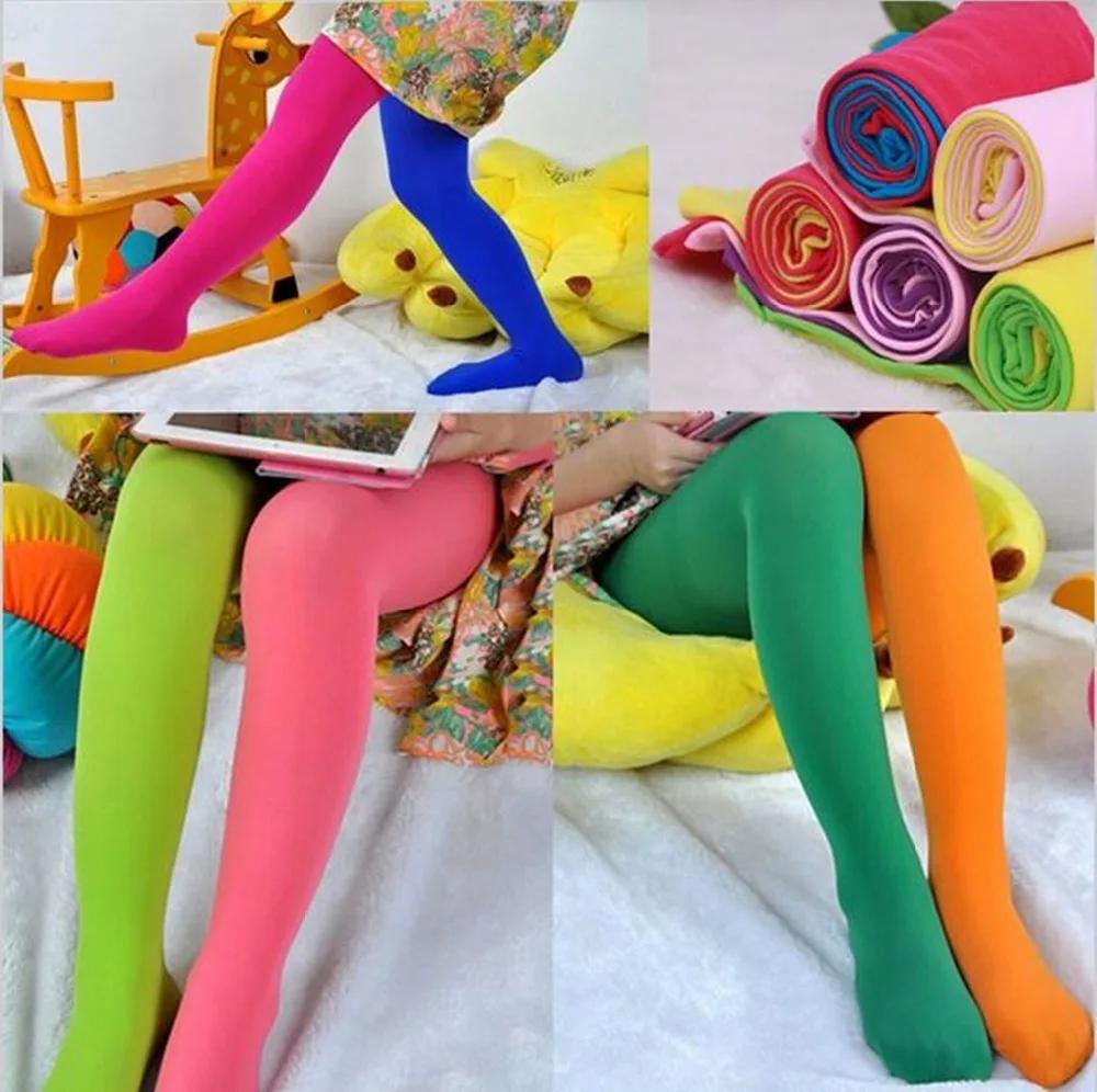 Collants mixtes couleur bonbon pour filles, pantalons extensibles pour bébés, pantalons slim pour fe