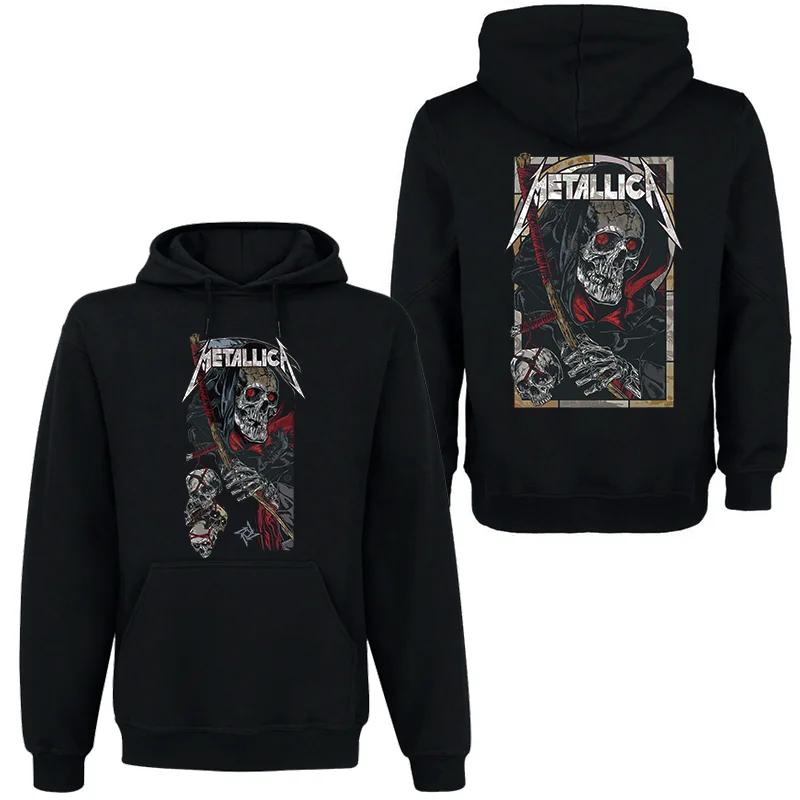 METALLICA Band Rock Dark Wind Sweat à capuche pour hommes Street Hip Hop Top Pull à capuche conforta