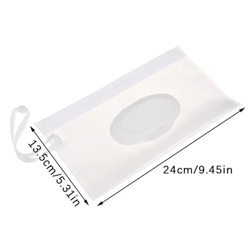 Oligbaby-Boîte à mouchoirs réutilisable, lingettes portables, support transparent, étui à rabat, lin