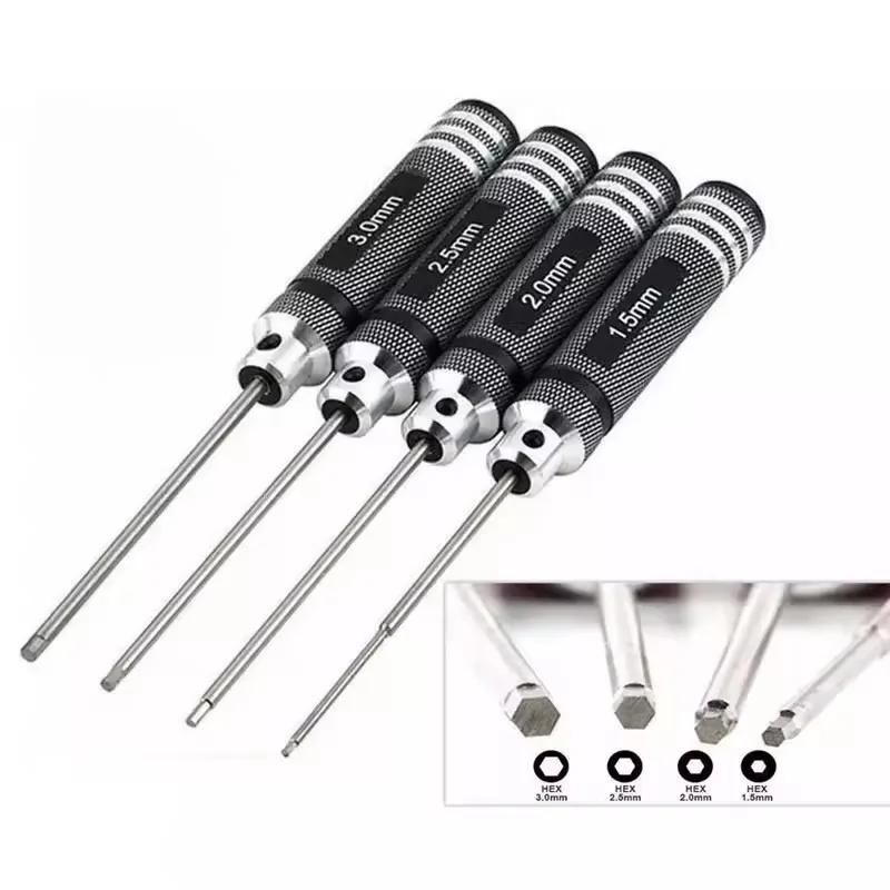 4 pièces 1.5/2/2.5/3.0mm pilotes hexagonaux noirs clé Allen ensemble d'outils de réparation pour voi