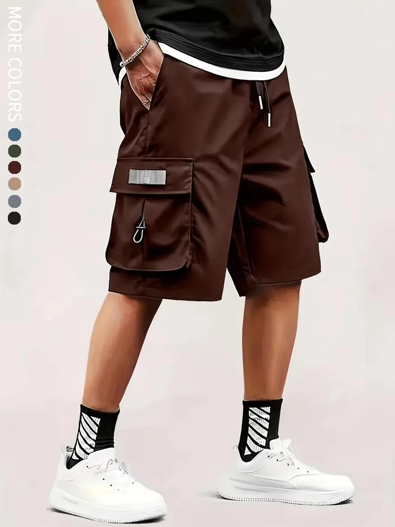 Short cargo pour hommes, plein air, voyage, sports décontractés, grandes poches, tissus durables et 
