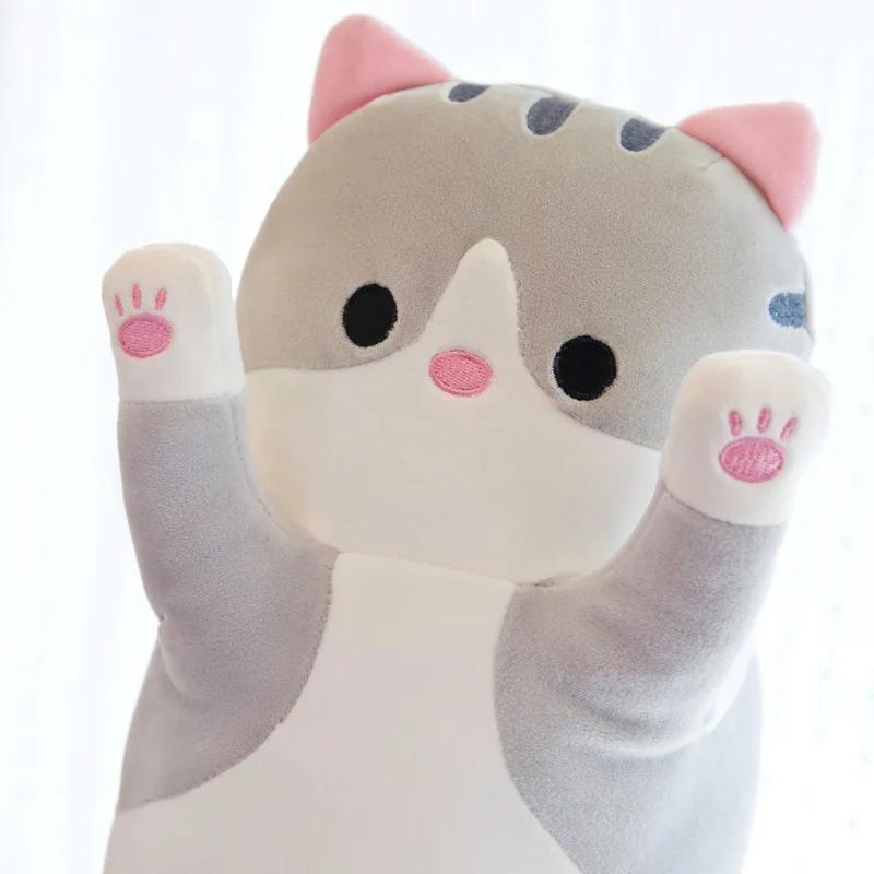 Jouets en peluche chat Long et doux, 50/70/90/110/130cm, joie drôle, Pause, oreiller de sieste au bu