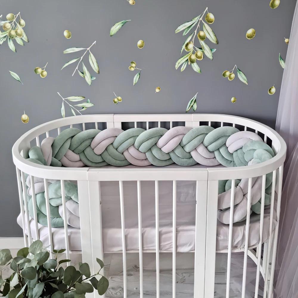 Pare-chocs de lit de bébé pour enfants, tresse de coussin, protecteur de décoration de lit CPull, no