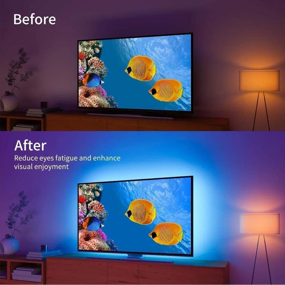 USB 5V LED lumières pour TV avec contrôle APP ruban Flexible RGB5050 30 LED s/m TV LED rétro-éclaira