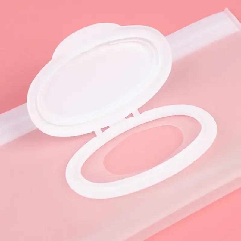 Oligbaby-Boîte à mouchoirs réutilisable, lingettes portables, support transparent, étui à rabat, lin