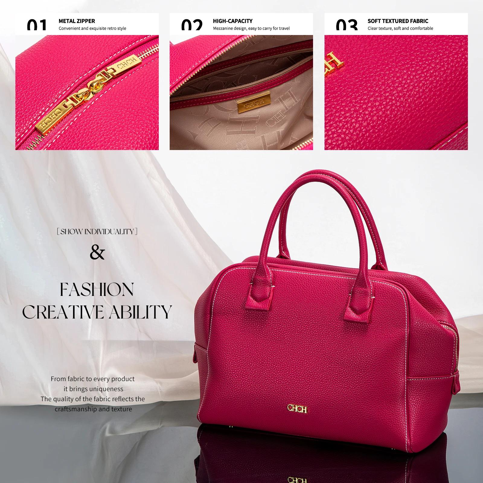 CHCH – sac à bandoulière pour femmes, sac d'oreiller de grande capacité, fermeture éclair bleue cach