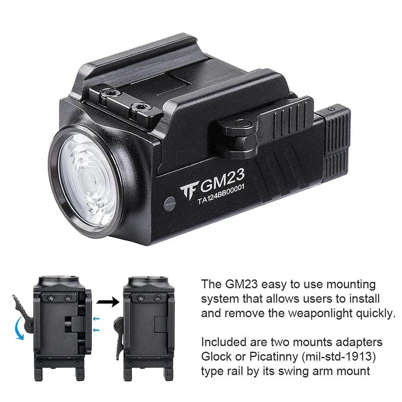 Trustfire GM23 lampe de poche tactique LED 800LM USB Rechargeable lumières à dégagement rapide pour