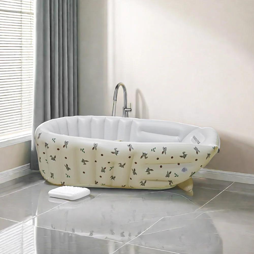 Baignoire gonflable extérieure portable animaux - Piscine bébé nouveau-né pour jeux d'eau sécurisés