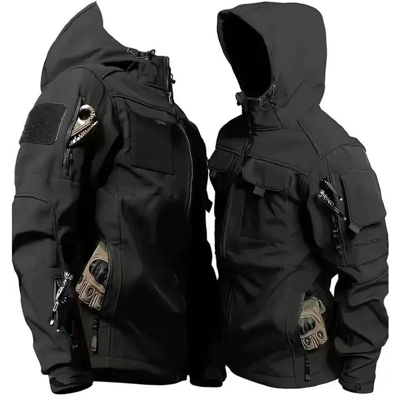 Vestes tactiques pour hommes, Cargo, militaires, SoftShell, imperméables, coupe-vent, à capuche, fon