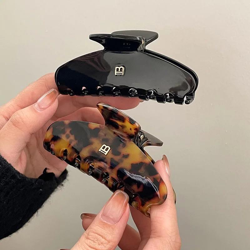 Pince à cheveux avec lettres de 2025, 9CM, pince requin, queue de cheval haute, couvre-chef, Barrett