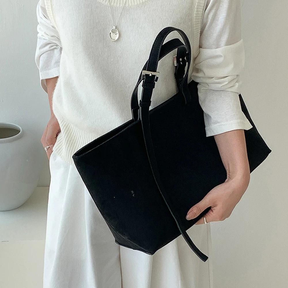 Sac fourre-tout rétro en Faux daim pour femmes, sacs à bandoulière de grande capacité pour femmes, s