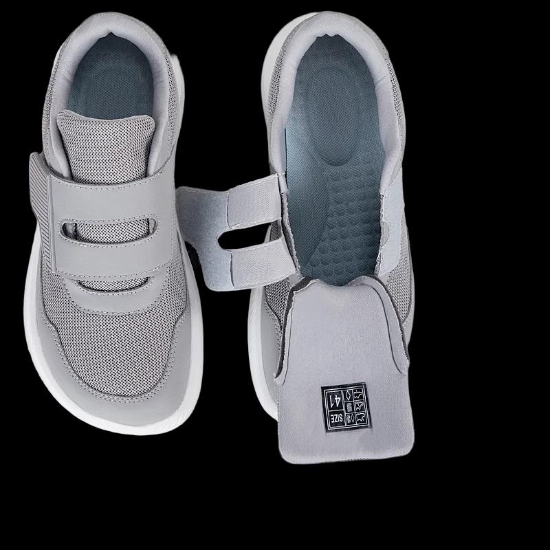 Chaussures ouvertes à large boîte à orteils réglables pour personnes âgées, chaussures pour diabétiq