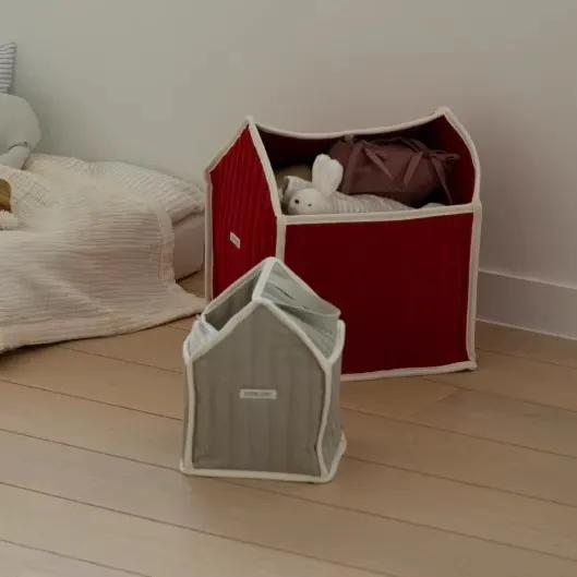 Sac de rangement en coton style maison, organisateur de vêtements et jouets pour bébé, grande capaci