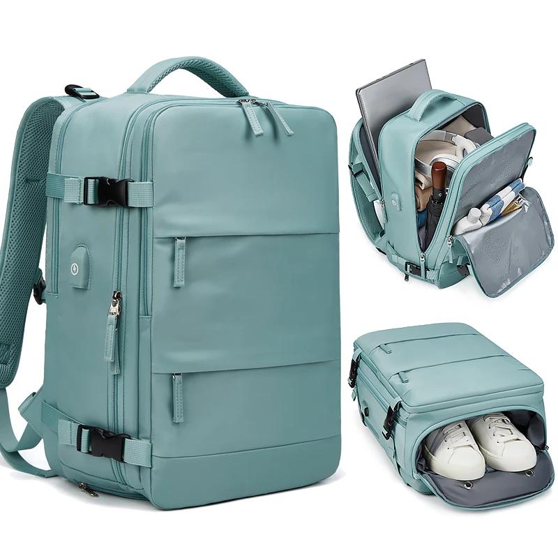 Femmes sac à dos pour ordinateur portable 15.6 pouces adolescente USB charge école sac à dos sac à c