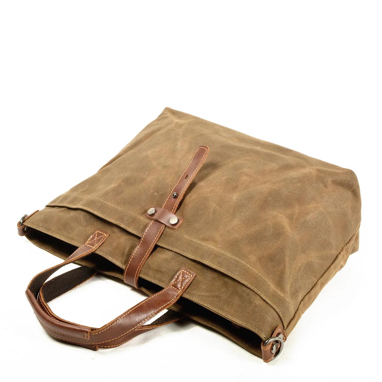 Sac à bandoulière en toile pour hommes et femmes, sac à main simple, horizontal, monochromatique, ré